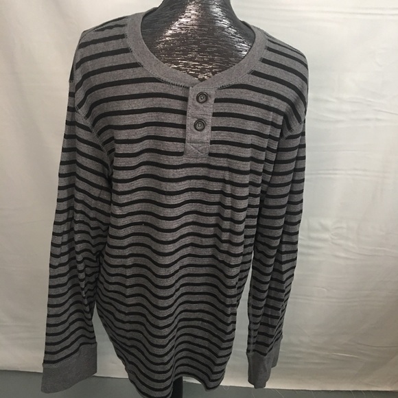 Vintage Sears Striped Thermal shirt size XXL - Picture 2 of 6